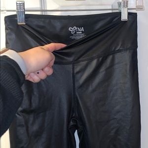 Aritzia faux leather leggings - size small